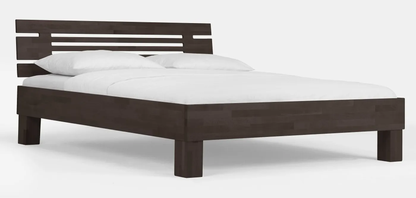 Holzbett massiv Daisy | Buche wenge lackiert | 160x210 | Kopfteil 1