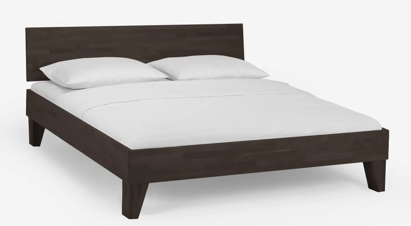 Holzbett massiv Daisy | Buche wenge lackiert | verschiedene Größen