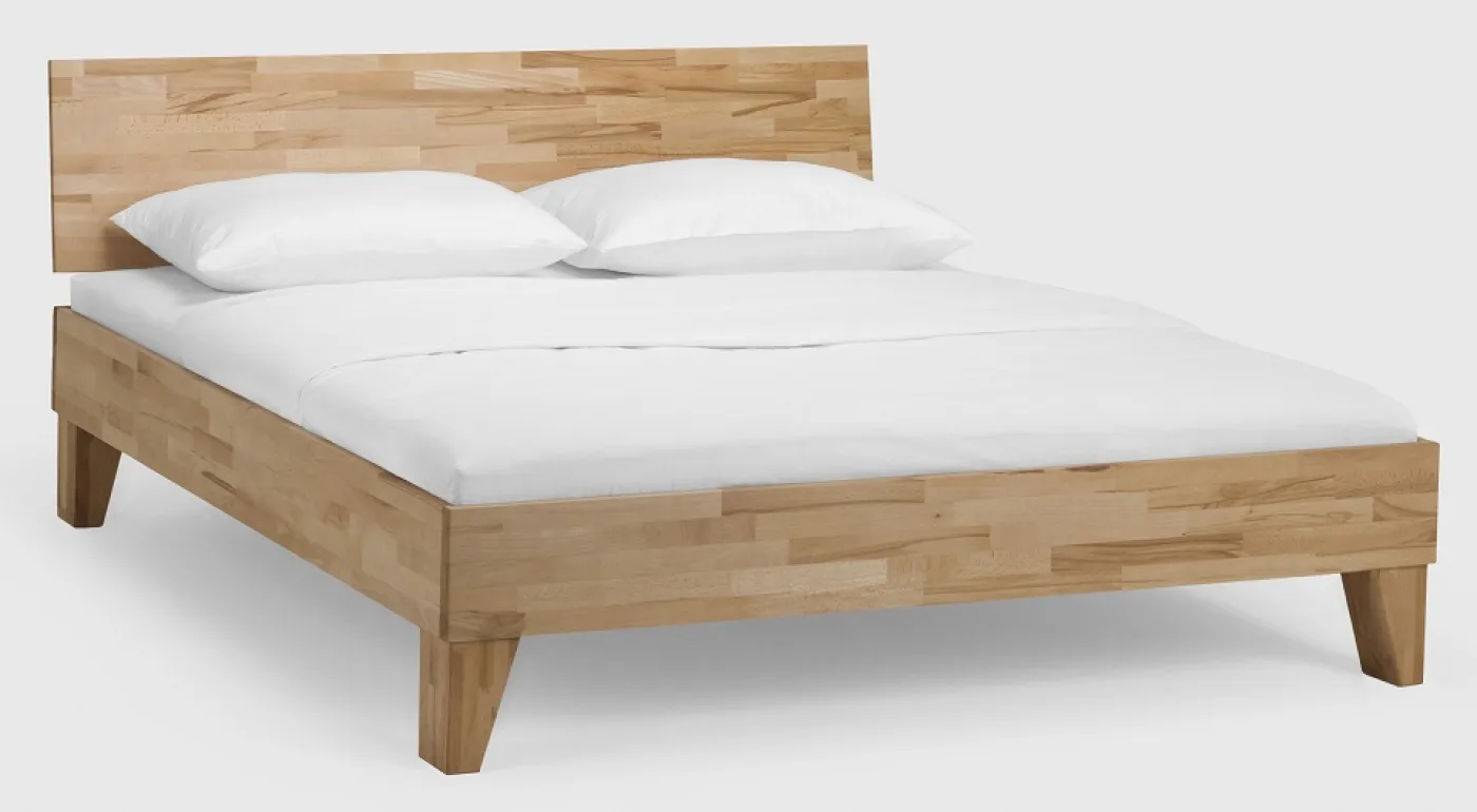 Holzbett massiv Daisy | Kernbuche geölt | 100x210 | Kopfteil 2