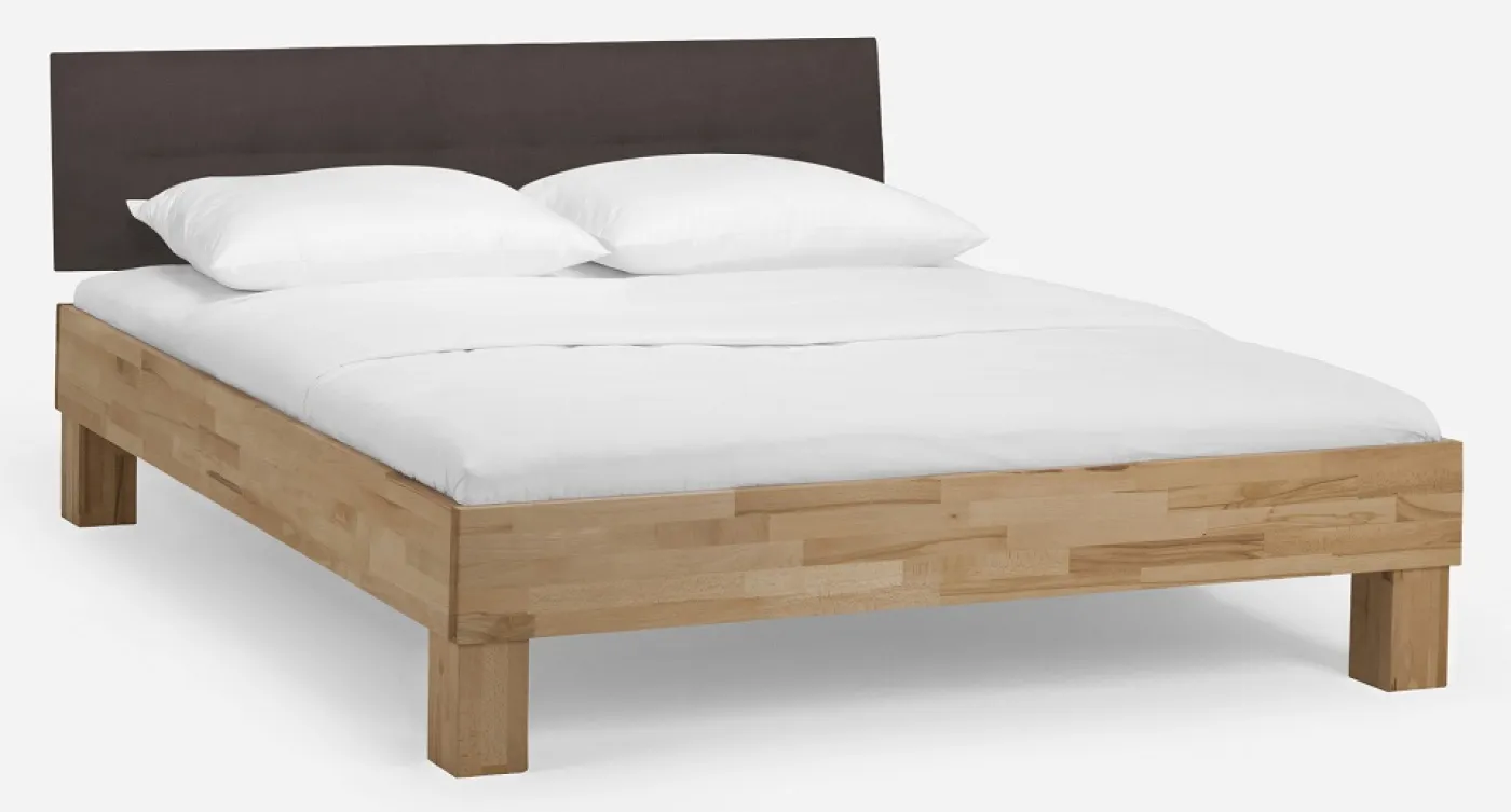 Holzbett massiv Daisy | Kernbuche geölt | 90x220 | Kopfteil 4