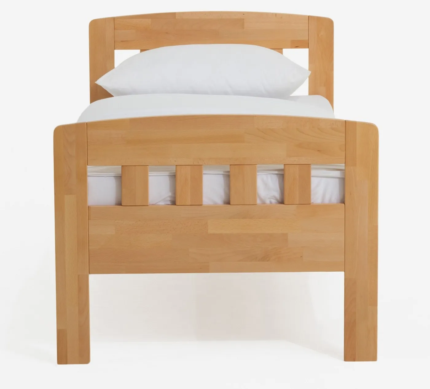 Holzbett massiv Jasmine | Buche lackiert | 100x200 | mit Fußteil