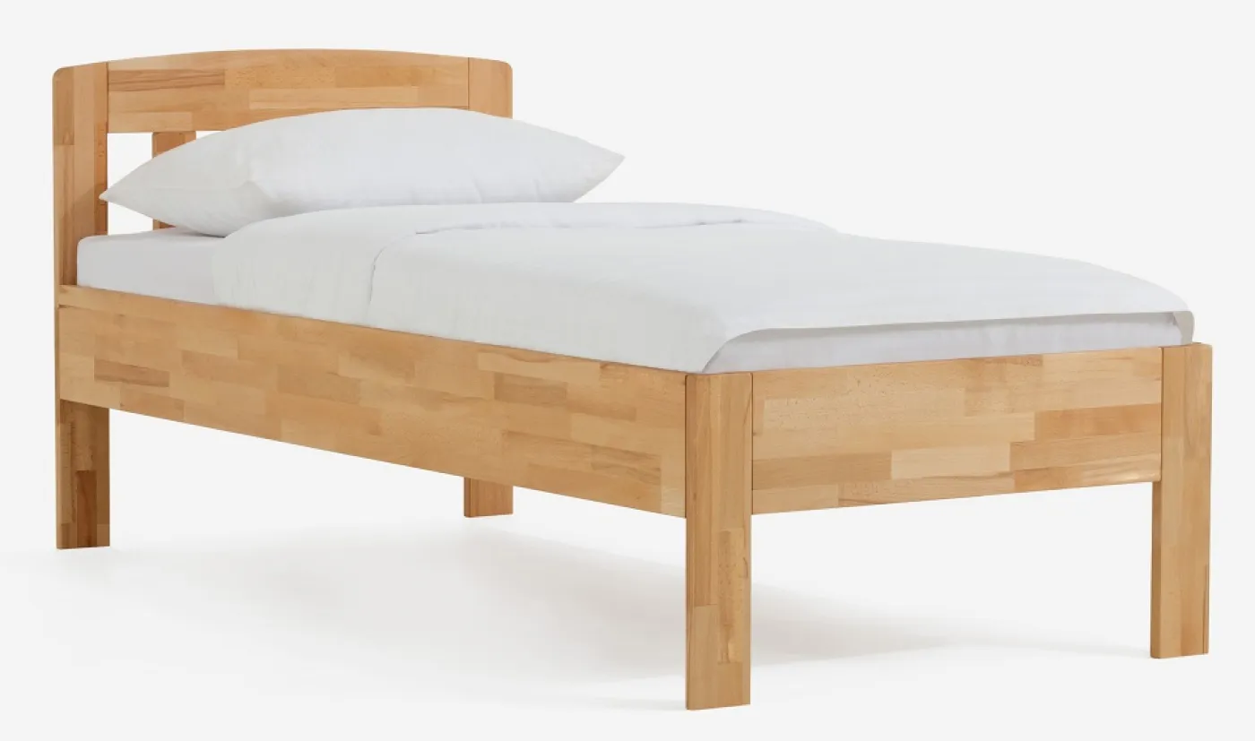 Holzbett massiv Jasmine | Buche lackiert | 100x200 | ohne Fußteil