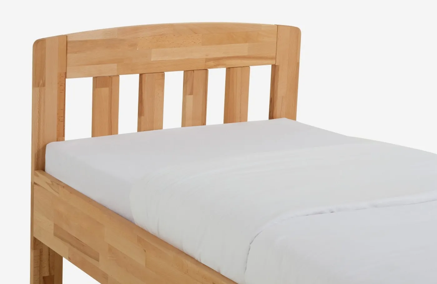 Holzbett massiv Jasmine | Buche lackiert | 100x200 | ohne Fußteil