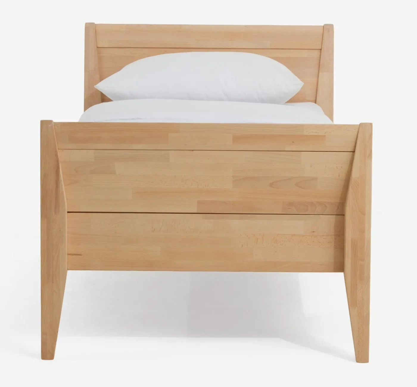 Holzbett massiv Jasmine | Buche natur geölt | 120x190 | mit Fußteil