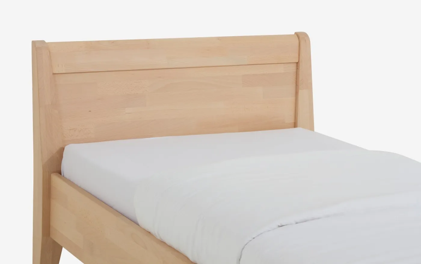 Holzbett massiv Jasmine | Buche natur geölt | 120x190 | ohne Fußteil