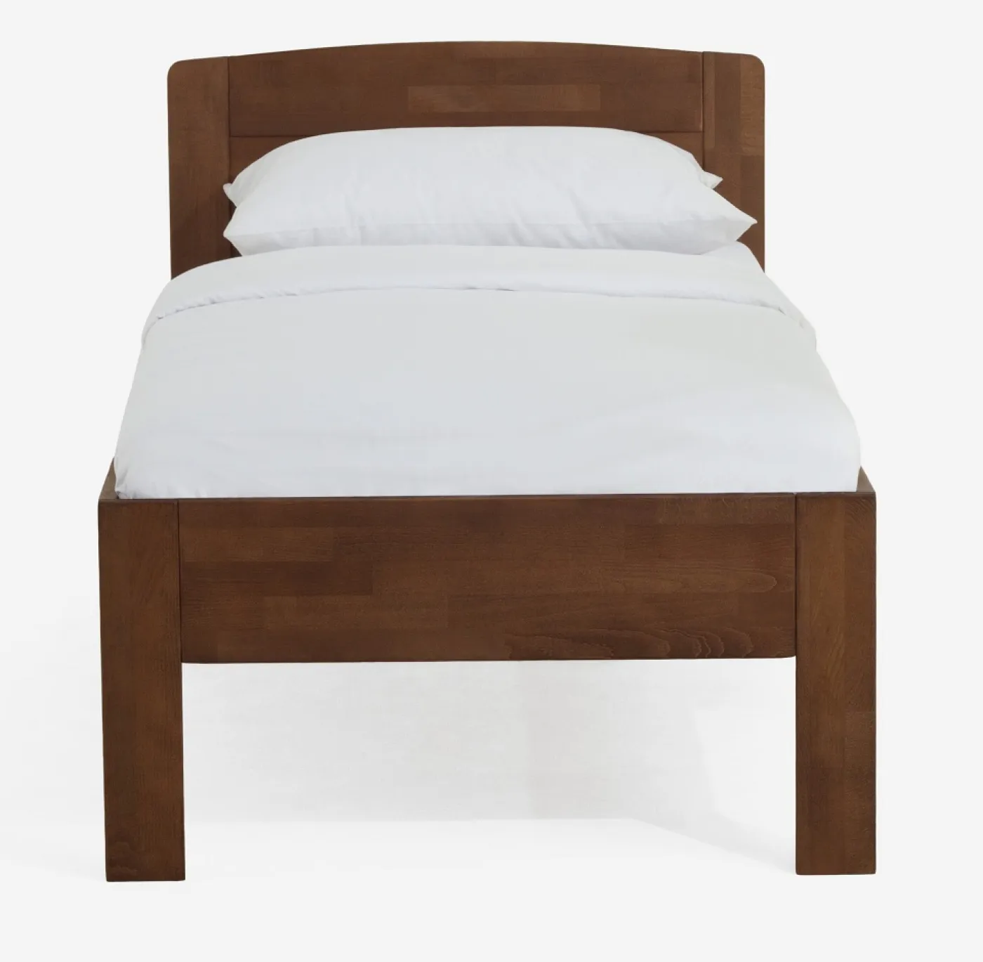 Holzbett massiv Jasmine | Buche walnuss geölt | 90x200 | ohne Fußteil