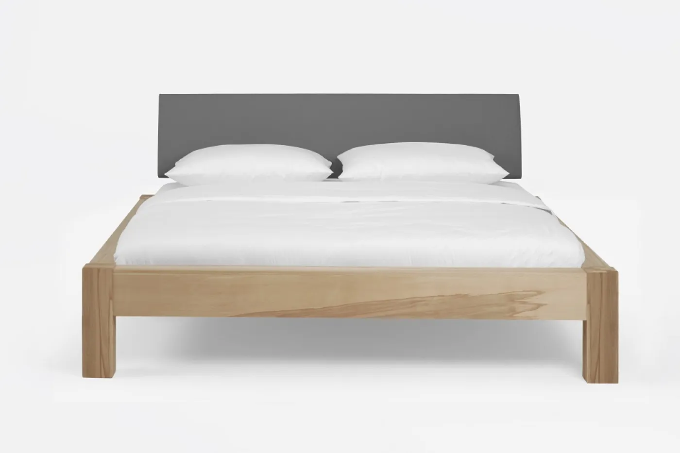 Holzbett massiv Lotus | Kernbuche geölt | 140x220 | Kopfteil 1