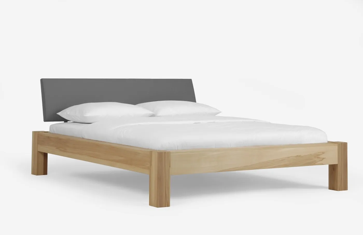 Holzbett massiv Lotus | Kernbuche geölt | 180x200 | Kopfteil 3