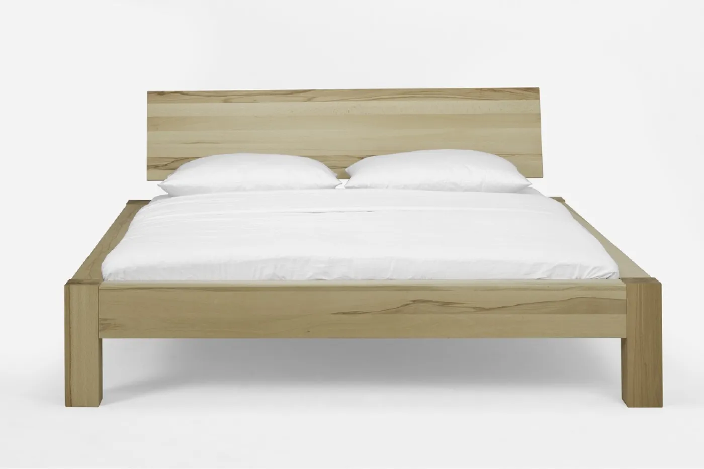 Holzbett massiv Lotus | Kernbuche geölt | 180x220 | Kopfteil 3