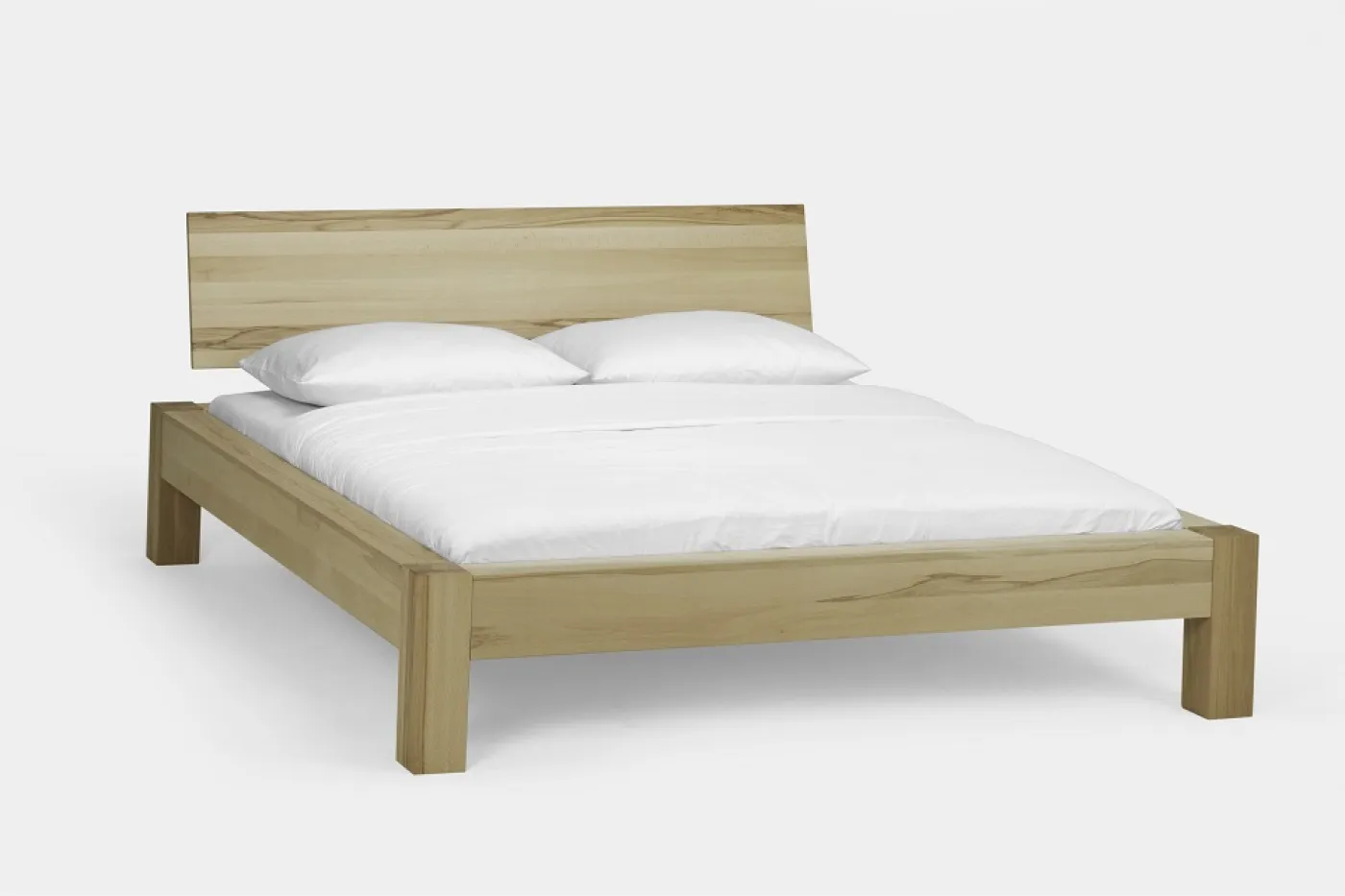 Holzbett massiv Lotus | Kernbuche geölt | 200x220 | Kopfteil 3