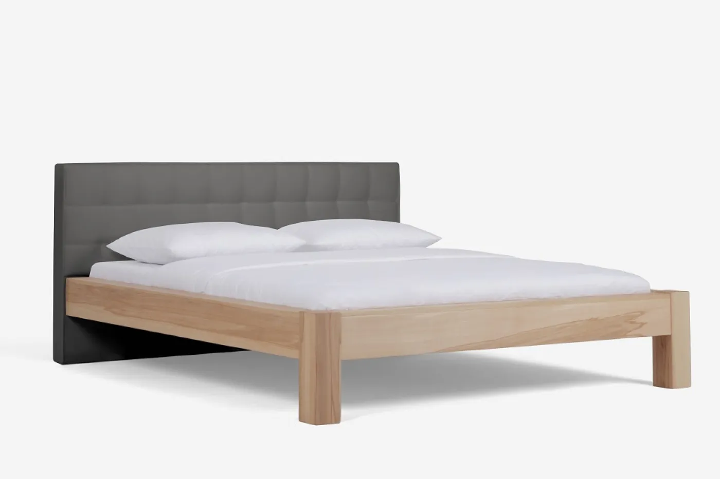 Holzbett massiv Lotus | Kernbuche geölt | verschiedene Größen 200x210 Kopfteil 1