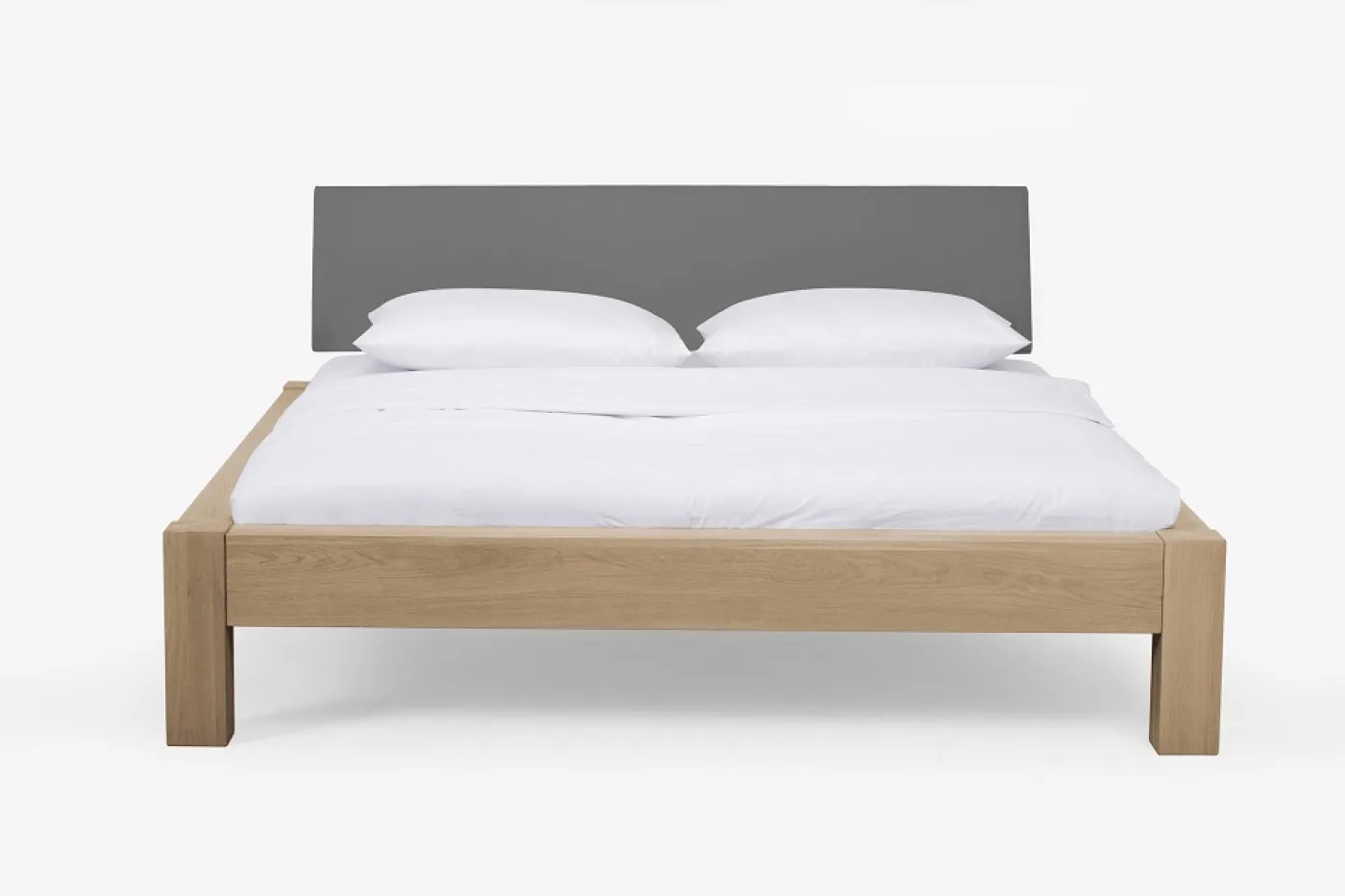 Holzbett massiv Lotus | Wildeiche Honig geölt | 140x200 | Kopfteil 1