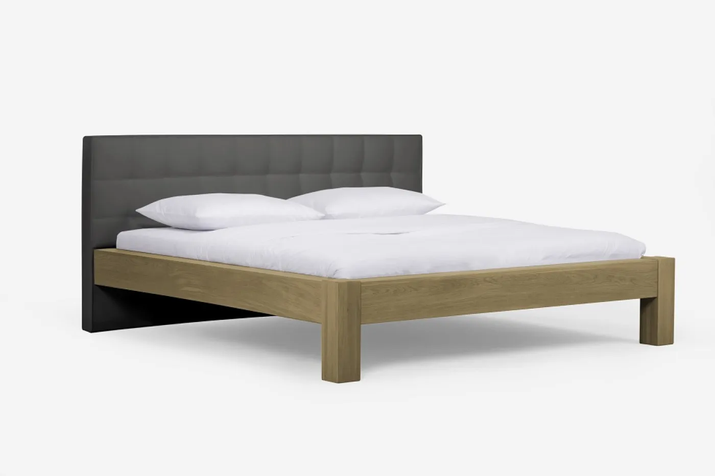 Holzbett massiv Lotus | Wildeiche Honig geölt | 140x200 | Kopfteil 2