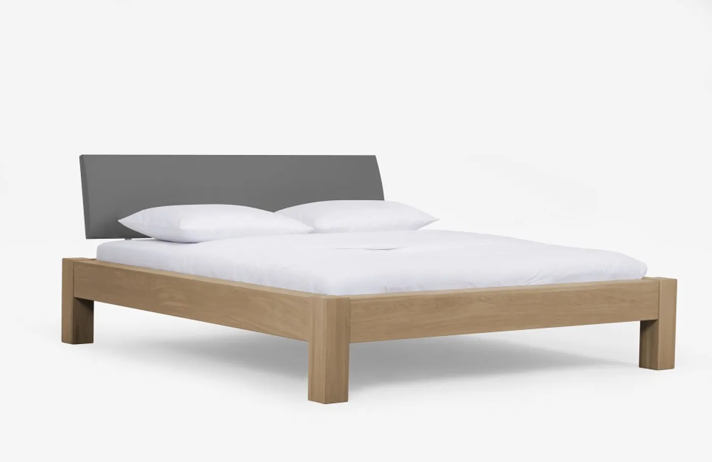 Holzbett massiv Lotus | Wildeiche Honig geölt | 180x200 | Kopfteil 1