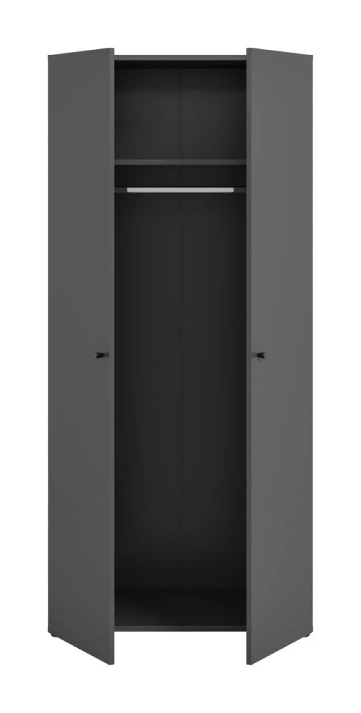 Kleiderschrank Darwin | mit 2 Türen | anthrazit