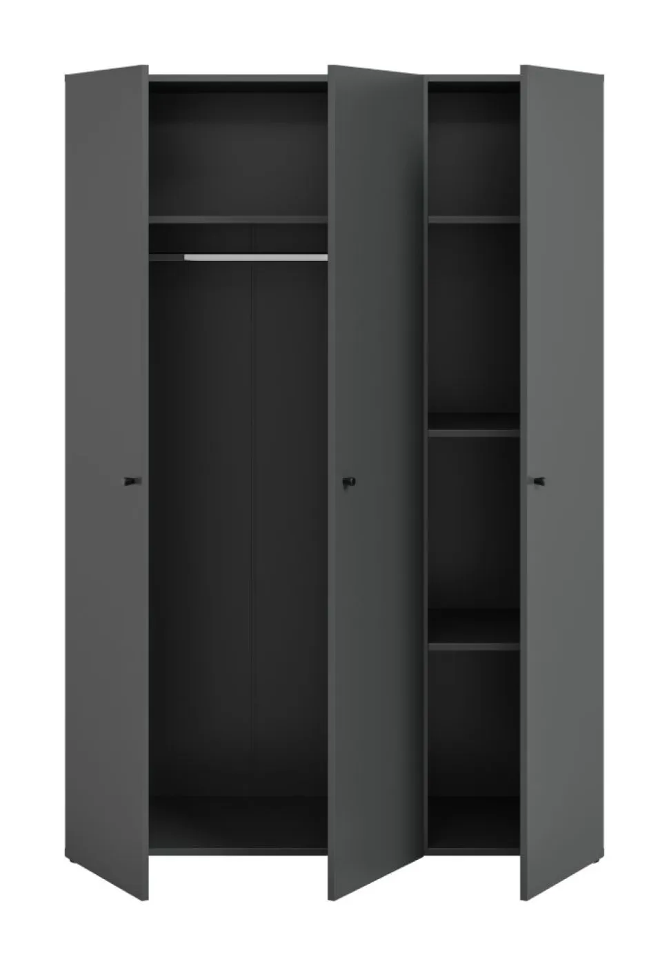 Kleiderschrank Darwin | mit 3 Türen | anthrazit