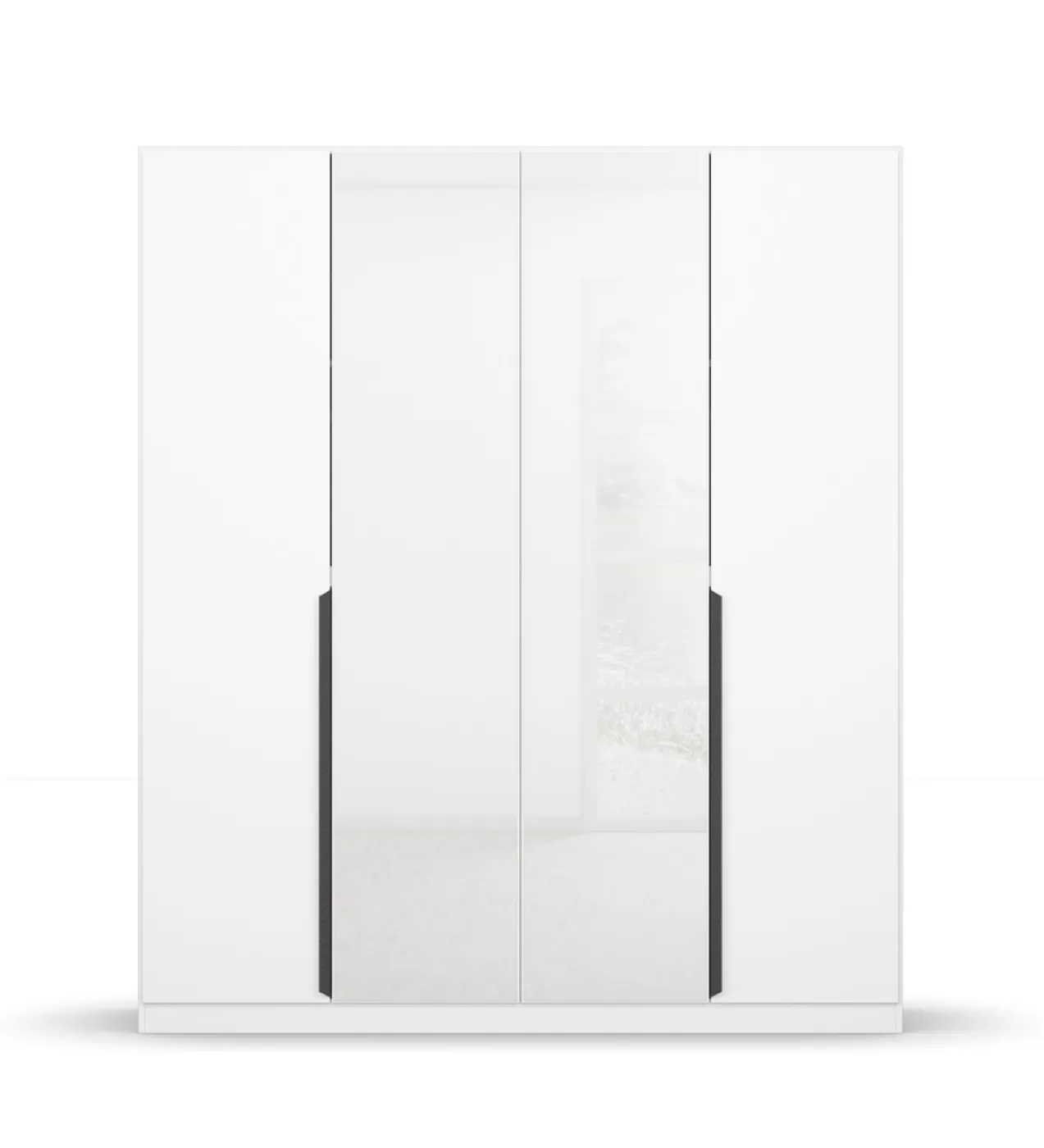 Kleiderschrank Drehtürenschrank Artemis | mit Glastüren | alpinweiß / weiß | verschiedene größen