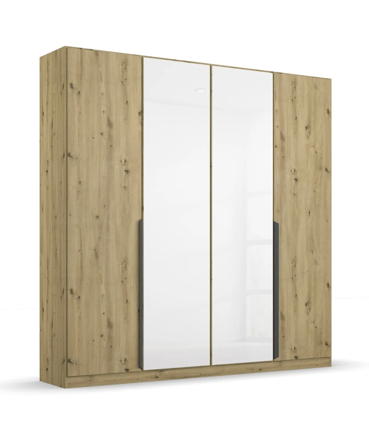 Kleiderschrank Drehtürenschrank Artemis | mit Glastüren | Eiche Artisan / weiß | verschiedene größen