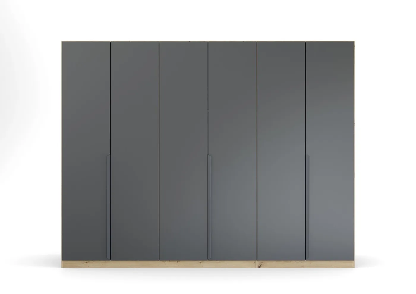 Kleiderschrank Drehtürenschrank Dark&Wood | grau metallic / Eiche Artisan | verschiedene Größen