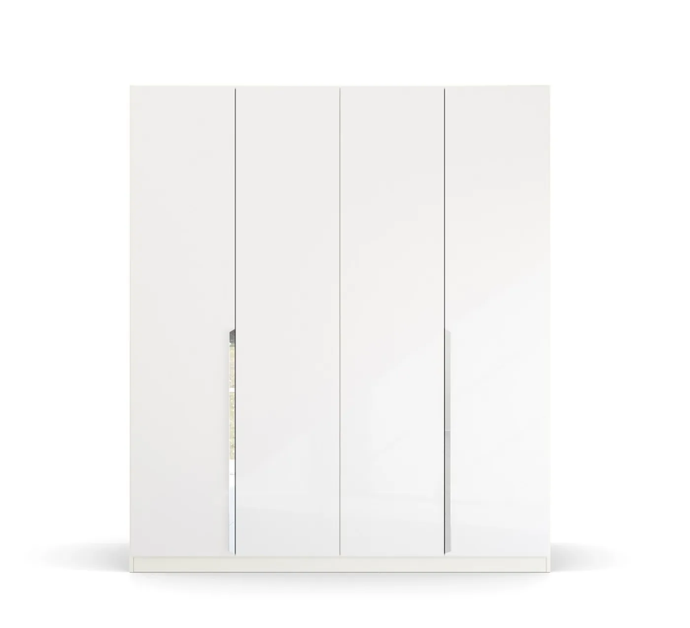 Kleiderschrank Drehtürenschrank Glamour | 4-türig | weiß Hochglanz / alpinweiß | 181x210
