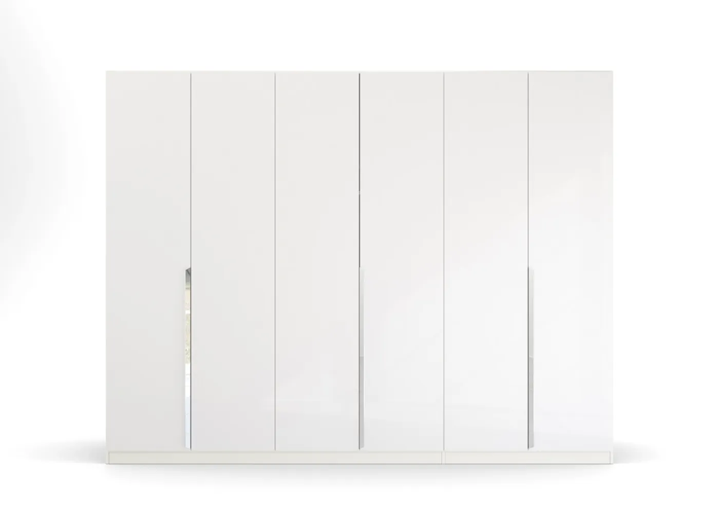 Kleiderschrank Drehtürenschrank Glamour | 6-türig | weiß Hochglanz / alpinweiß | 271x210