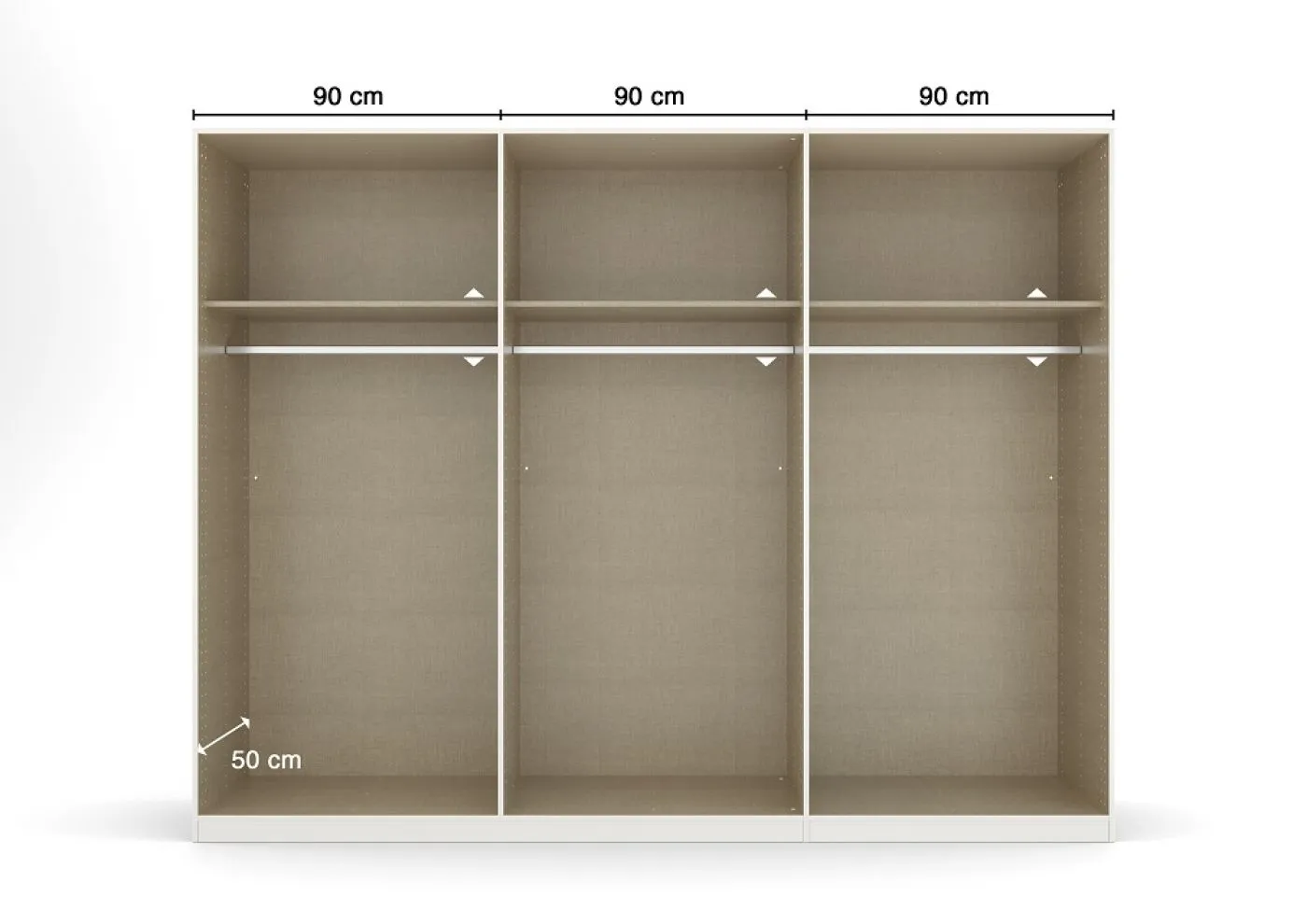 Kleiderschrank Drehtürenschrank Glamour | effektgrau Hochglanz / grau metallic | verschiedene Größen