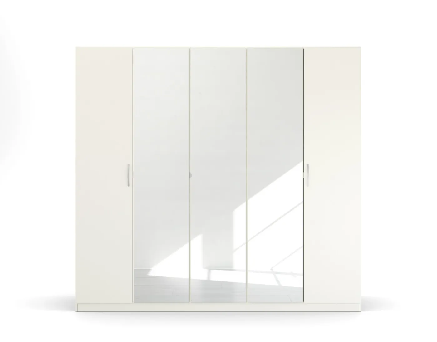 Kleiderschrank Drehtürenschrank Glamour | mit Spiegeltüren | weiß Hochglanz / alpinweiß | verschiedene Größen