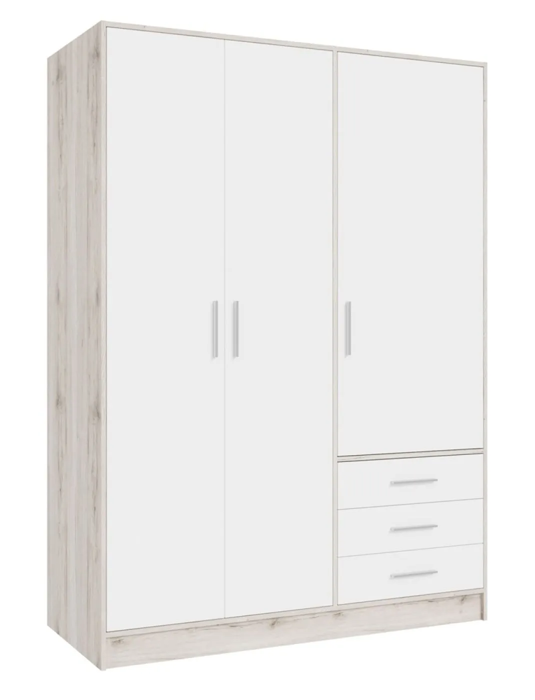 Kleiderschrank Drehtürenschrank Jupp | mit Schubkästen | Sandeiche / weiß | verschiedene Größen