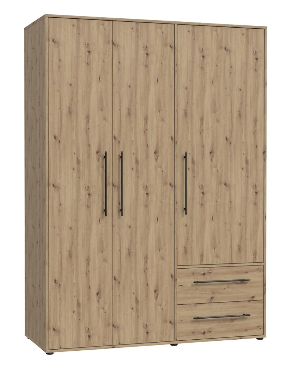 Kleiderschrank Drehtürenschrank Mokko | mit Schubkästen | Artisan Eiche | verschiedene Größen