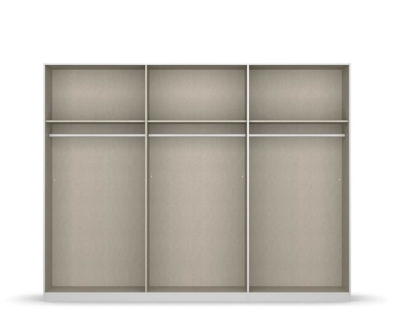 Kleiderschrank Drehtürenschrank Monostar | 6-türig | mit Glastüren | Glas basalt / grau metallic | 271x210 | ohne Schubkasteneinsatz & Wäscheeinteilung