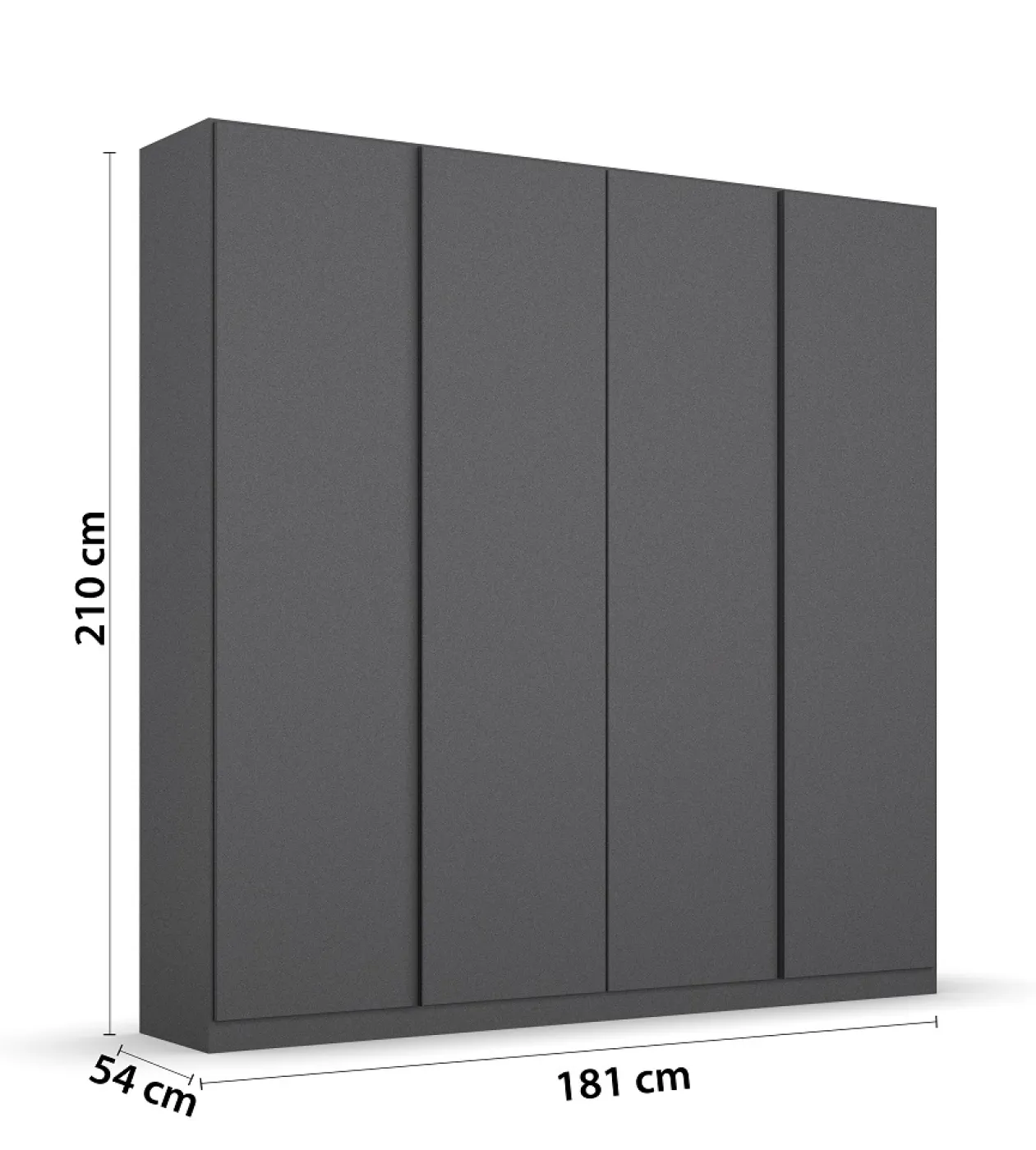 Kleiderschrank Drehtürenschrank Monostar | grau-metallic | verschiedene Größen
