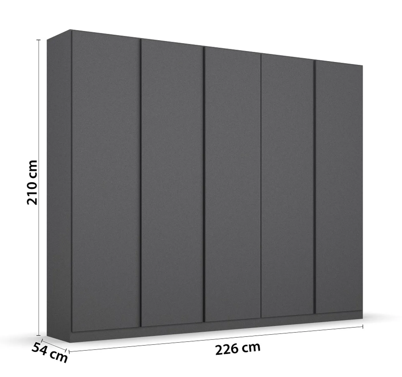 Kleiderschrank Drehtürenschrank Monostar | grau-metallic | verschiedene Größen