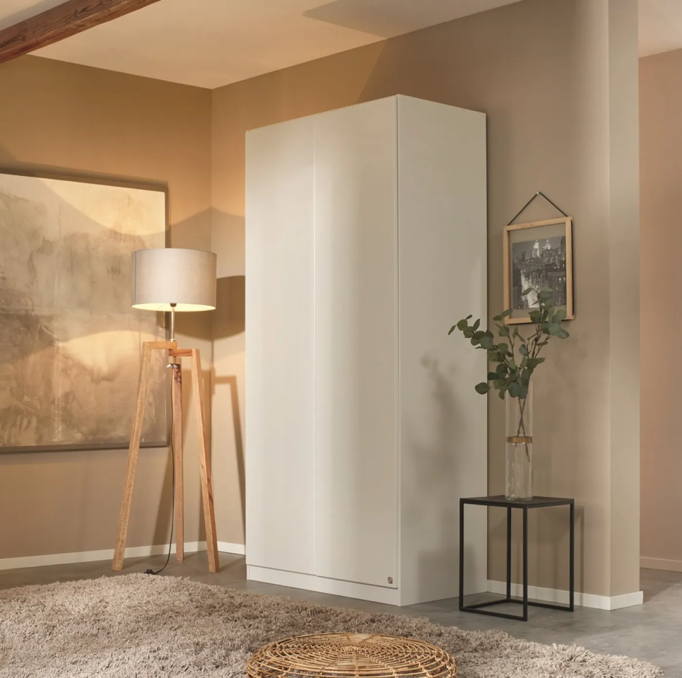 Kleiderschrank Drehtürenschrank Nidda | 2-türig | Alpinweiß