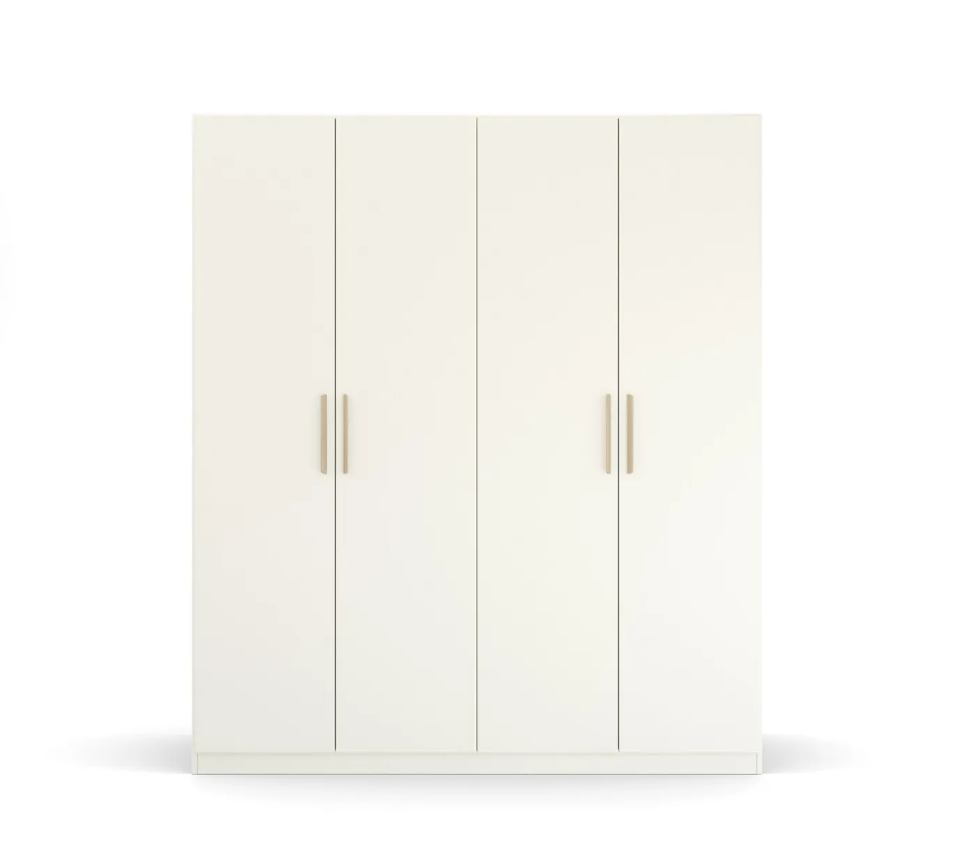 Kleiderschrank Drehtürenschrank Quadra-Spin | 4-türig | alpinweiß | Skandi Eiche | 181x210