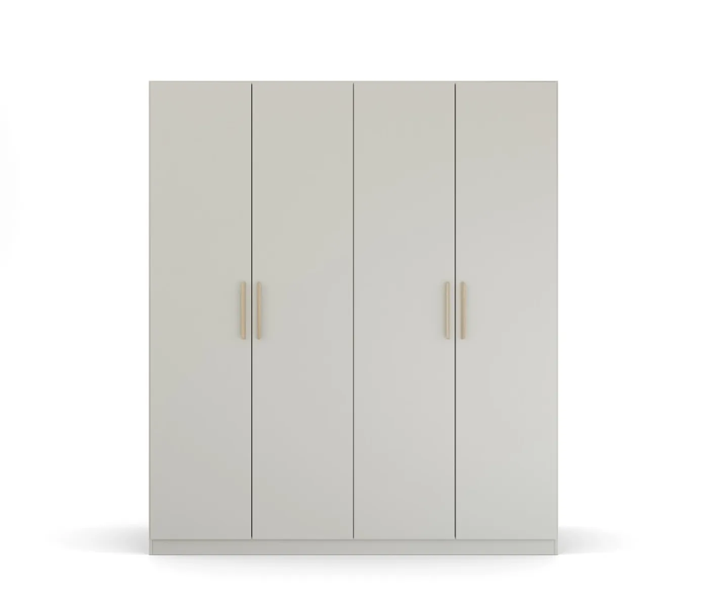 Kleiderschrank Drehtürenschrank Quadra-Spin | 4-türig | seidengrau | 181x210 | Griff Skandi