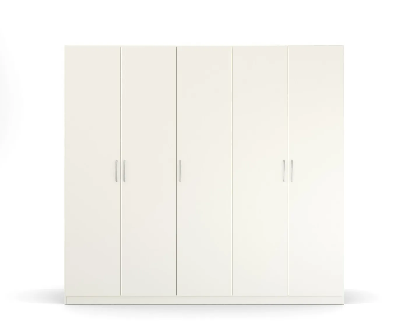 Kleiderschrank Drehtürenschrank Quadra-Spin | 5-türig | alpinweiß | 226x210 | Griff Pure