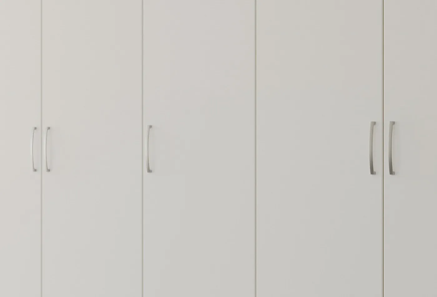 Kleiderschrank Drehtürenschrank Quadra-Spin | 5-türig | alpinweiß | 226x210 | Griff Pure