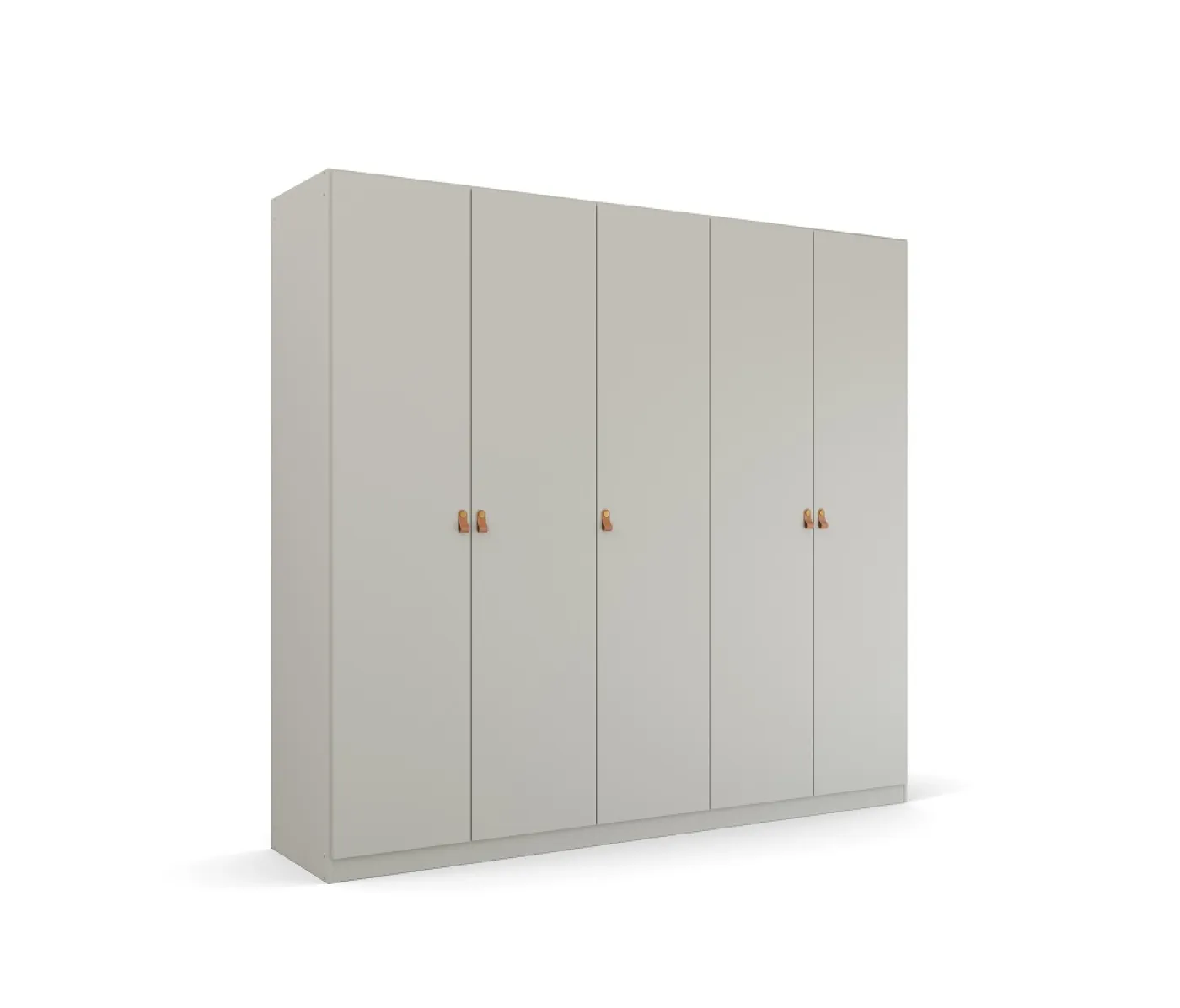 Kleiderschrank Drehtürenschrank Quadra-Spin | 5-türig | seidengrau | 226x210 | Griff Homey