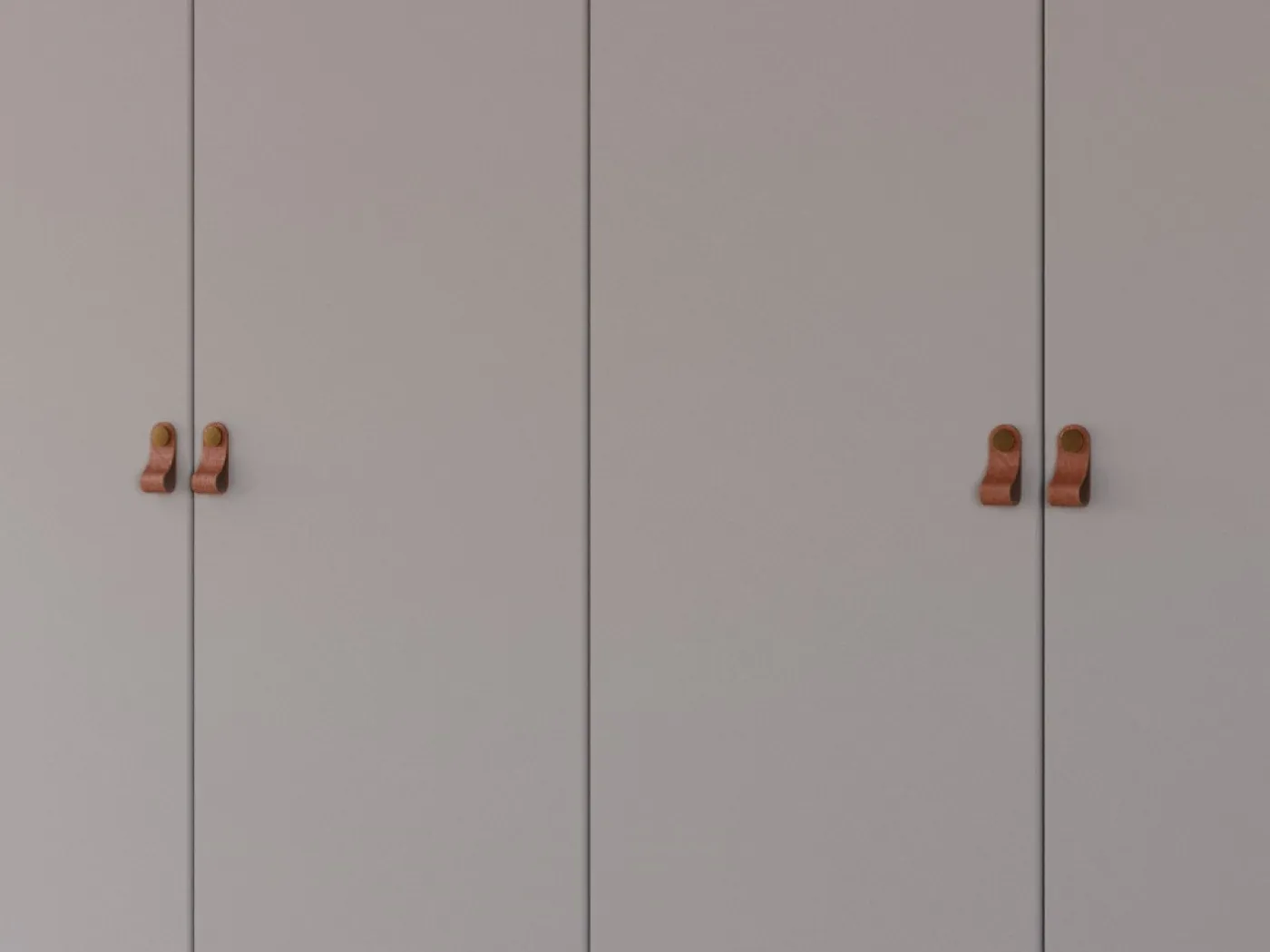 Kleiderschrank Drehtürenschrank Quadra-Spin | 5-türig | seidengrau | 226x210 | Griff Homey