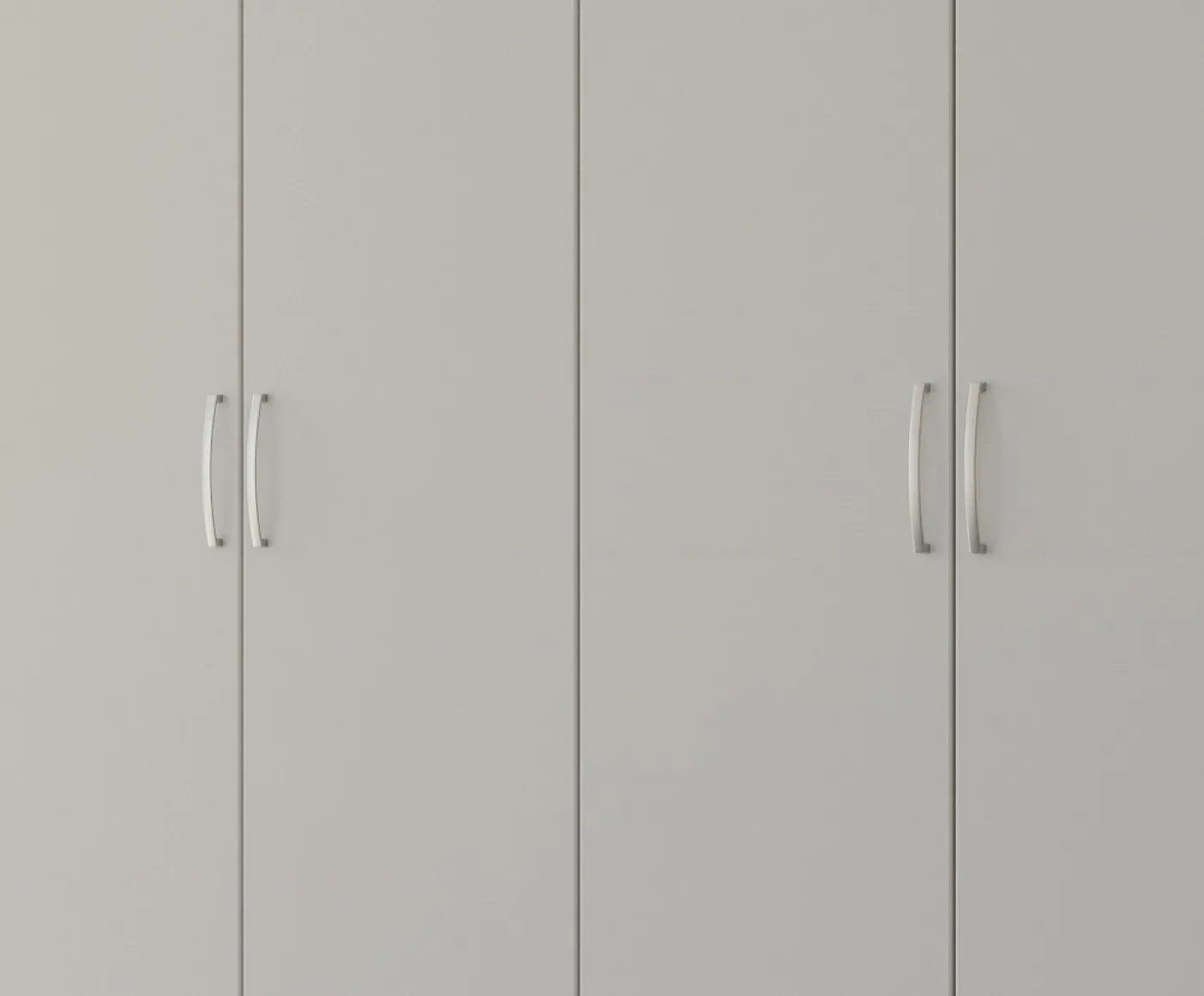 Kleiderschrank Drehtürenschrank Quadra-Spin | 5-türig | seidengrau | 226x210 | Griff Pure