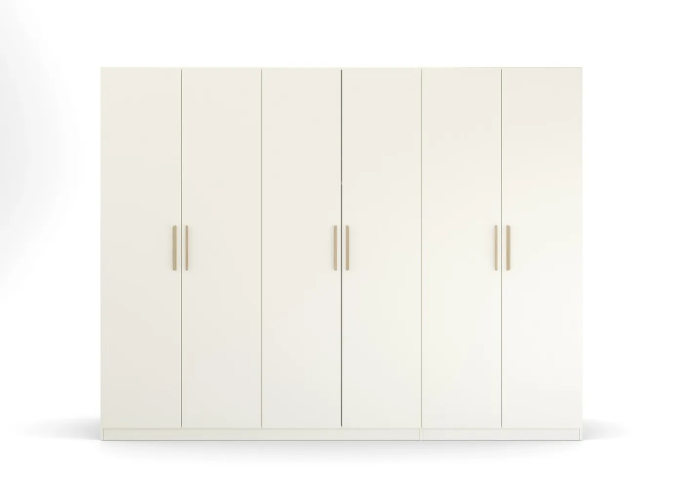 Kleiderschrank Drehtürenschrank Quadra-Spin | 6-türig | alpinweiß | 271x210 | Griff Skandi