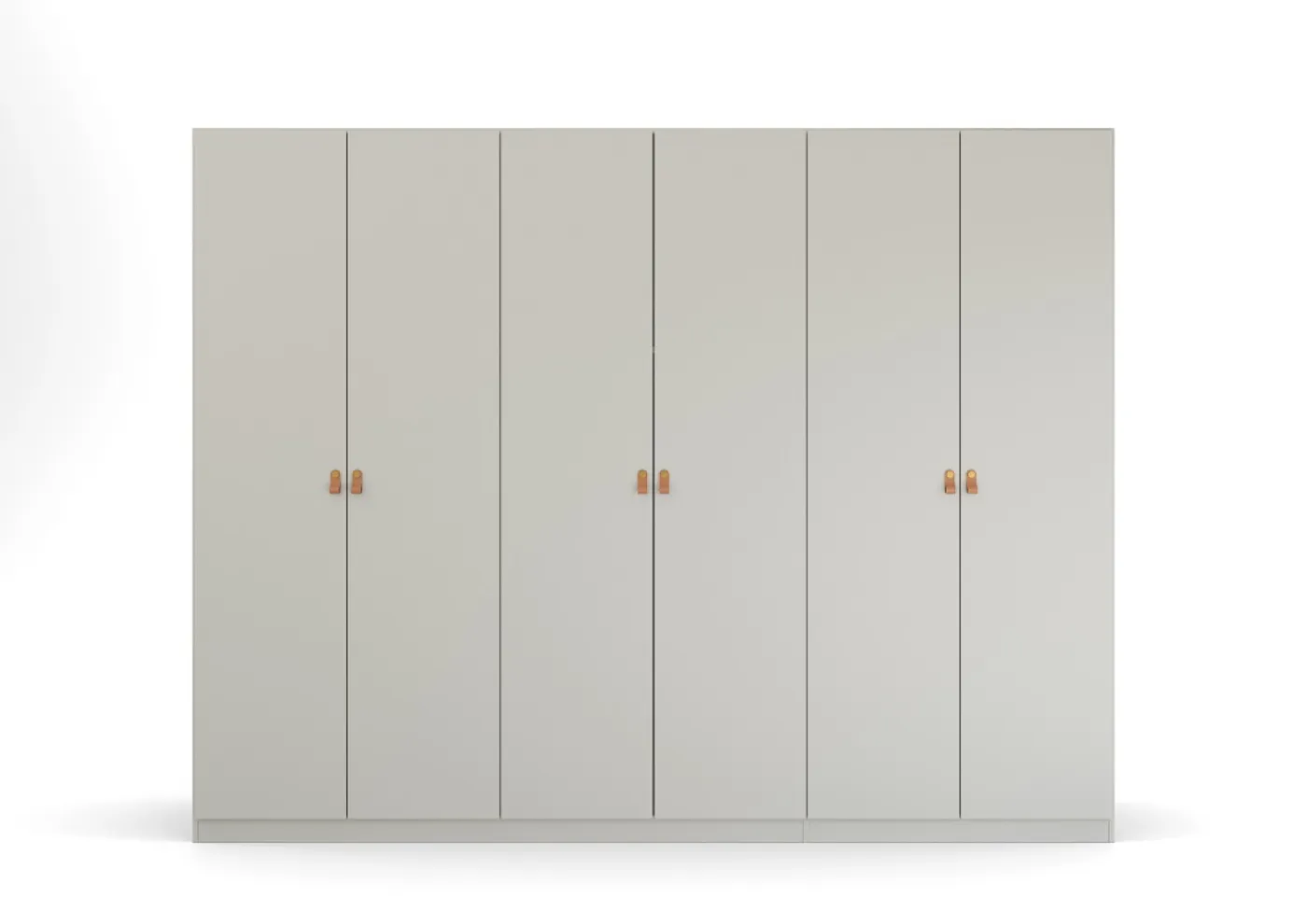 Kleiderschrank Drehtürenschrank Quadra-Spin | 6-türig | seidengrau | 271x210 | Griff Homey