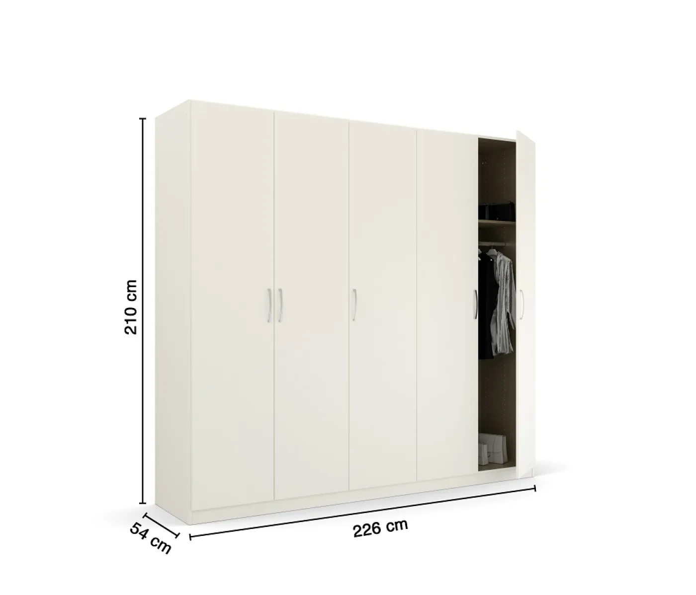 Kleiderschrank Drehtürenschrank Quadra-Spin | alpinweiß | verschiedene Größen