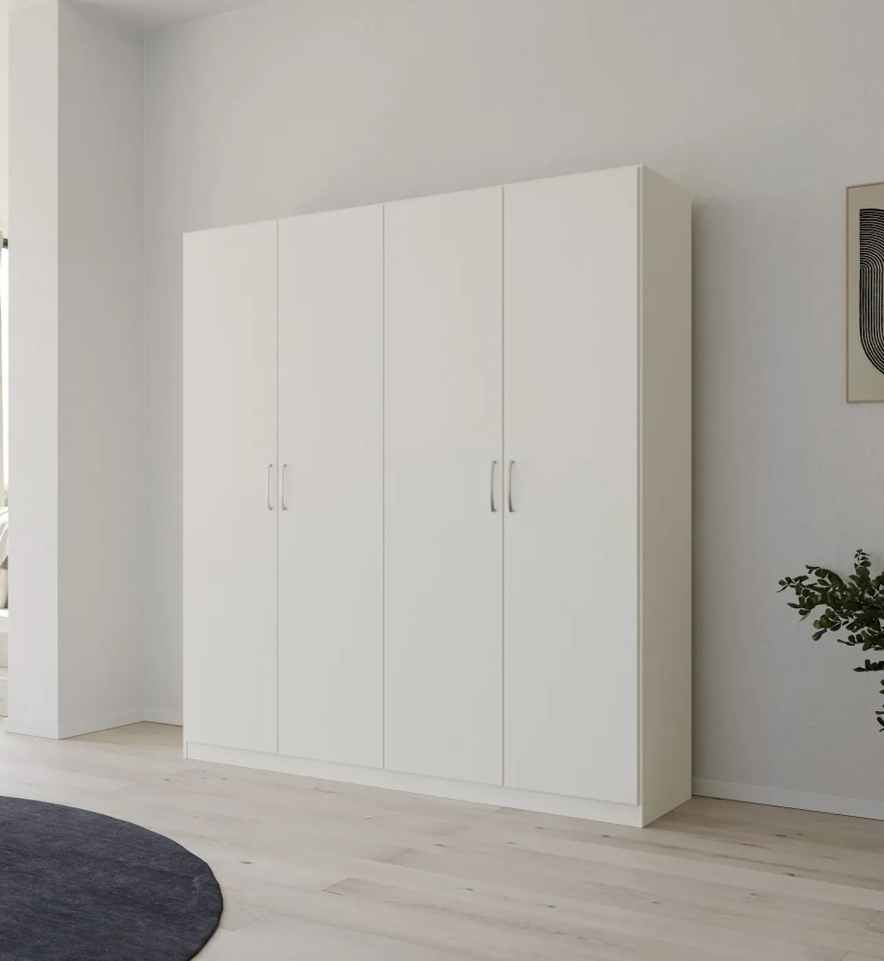 Kleiderschrank Drehtürenschrank Quadra-Spin | alpinweiß | verschiedene Größen