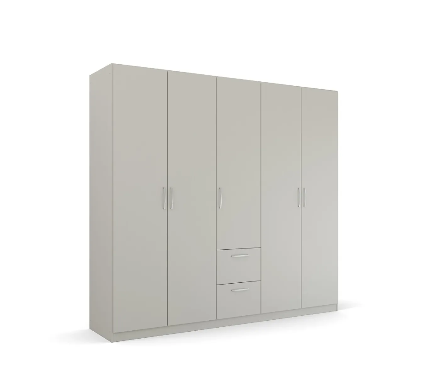 Kleiderschrank Drehtürenschrank Quadra-Spin | mit Schubkästen | seidengrau | verschiedene Größen