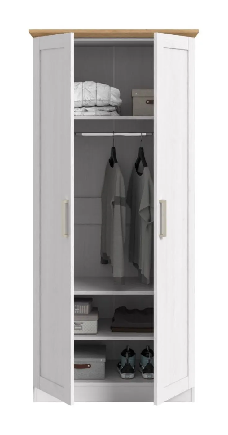 Kleiderschrank Florenz | mit 2 Türen | Sibiu Lärche / Artisan Eiche