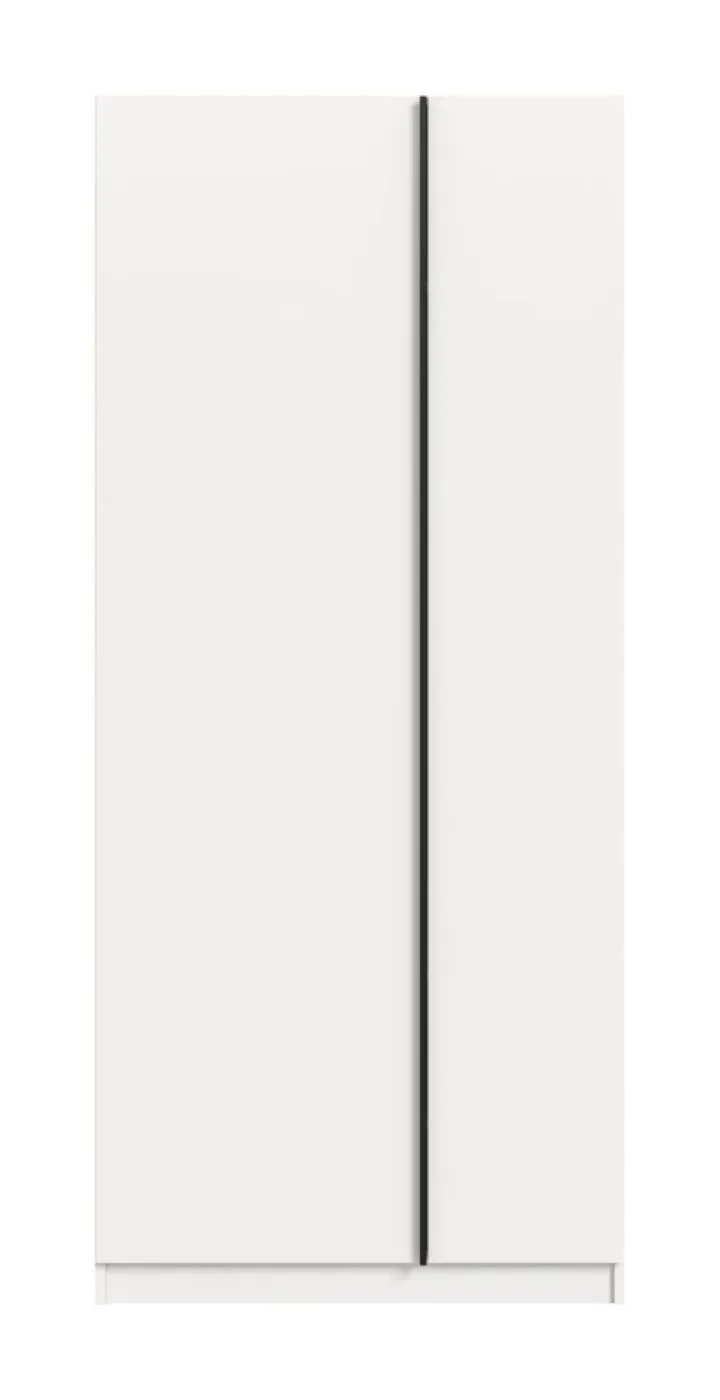 Kleiderschrank Oakland | mit 2 Türen & 2 Einlegeböden | weiß