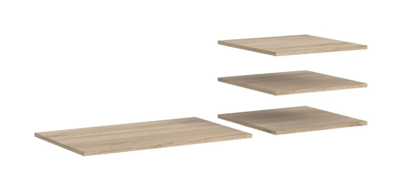 Kleiderschrank Oakland | mit 3 Türen & 4 Einlegeböden | Sonoma Eiche