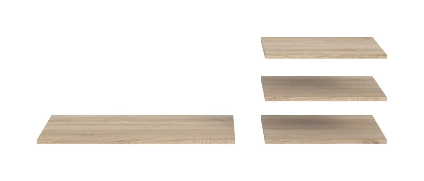 Kleiderschrank Oakland | mit 3 Türen & 4 Einlegeböden | Sonoma Eiche