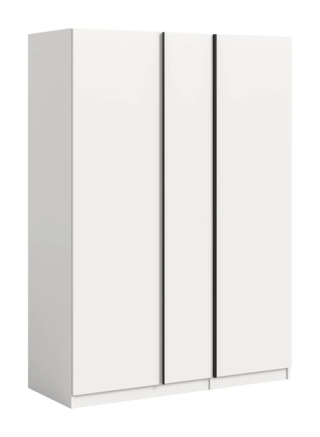 Kleiderschrank Oakland | mit 3 Türen & 4 Einlegeböden | weiß
